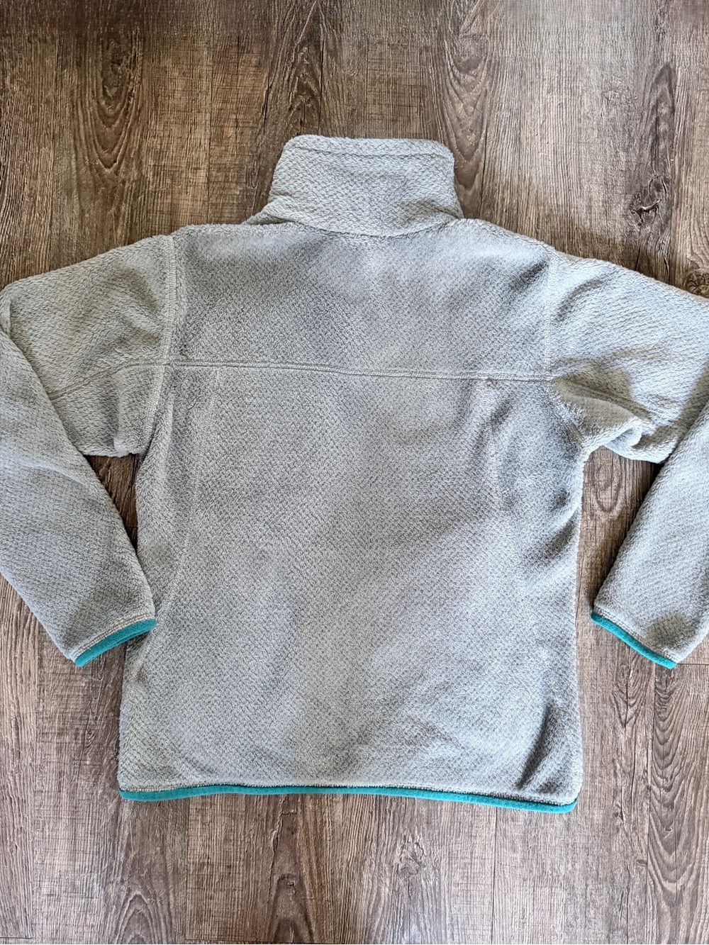 Patagonia Women's Re-Tool Half-Snap Pullover,  grey and sea green, size small - Picture 2 of 4